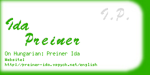 ida preiner business card